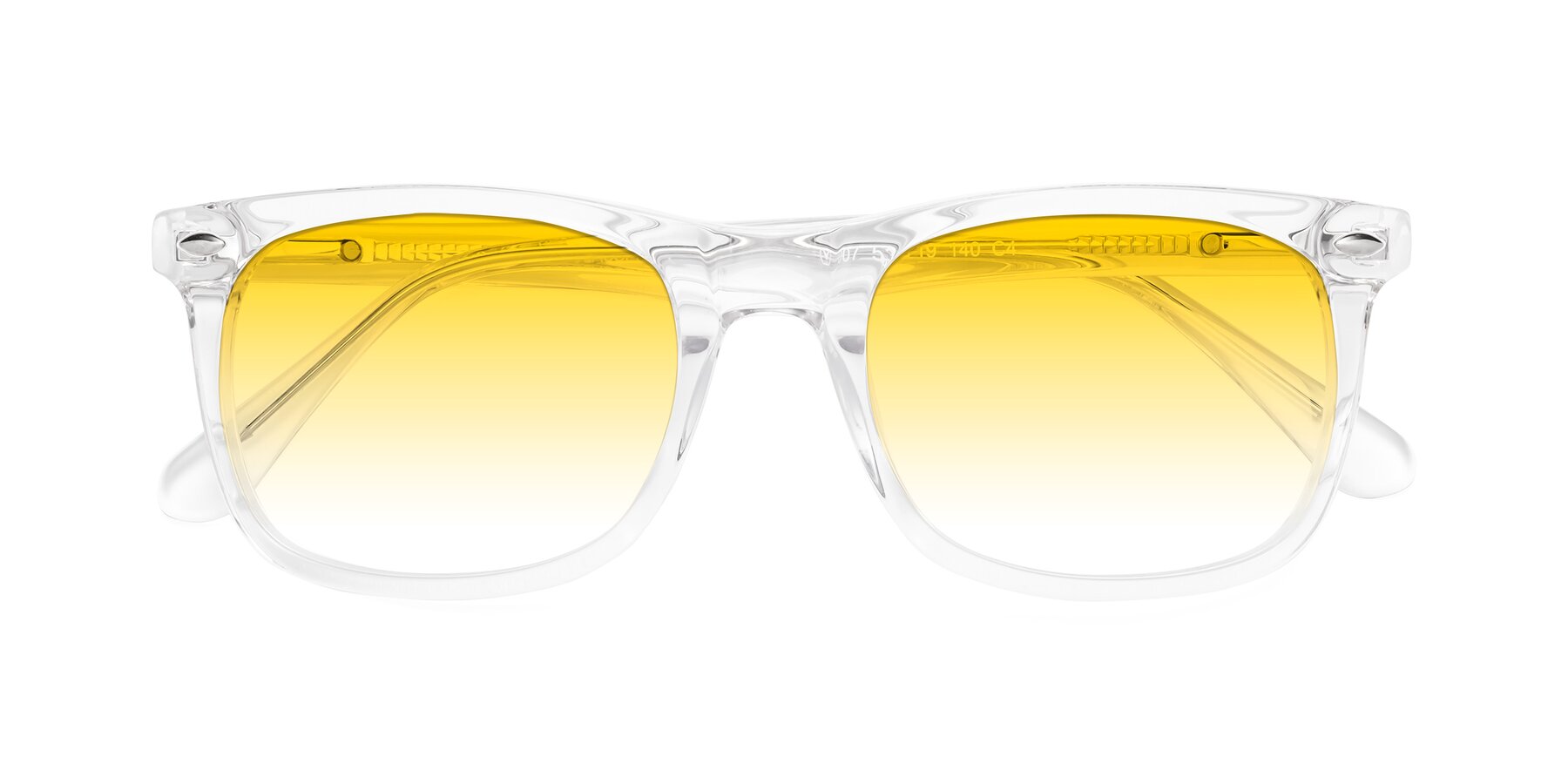 Folded Front of 007 in Clear with Yellow Gradient Lenses