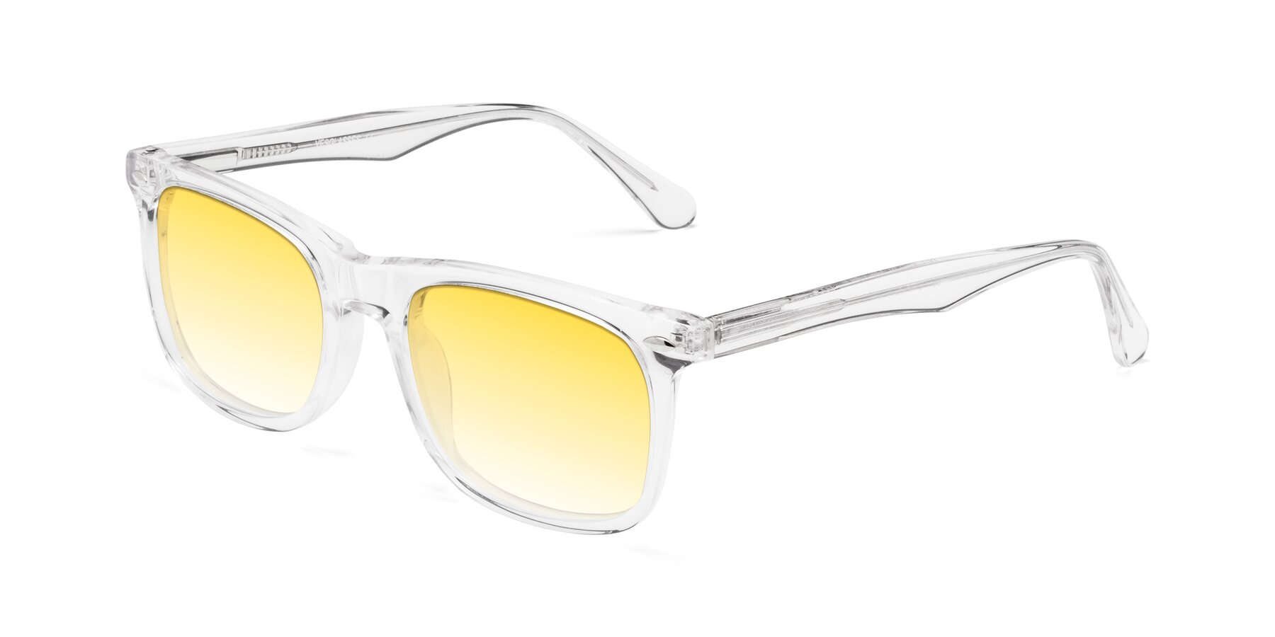 Angle of 007 in Clear with Yellow Gradient Lenses