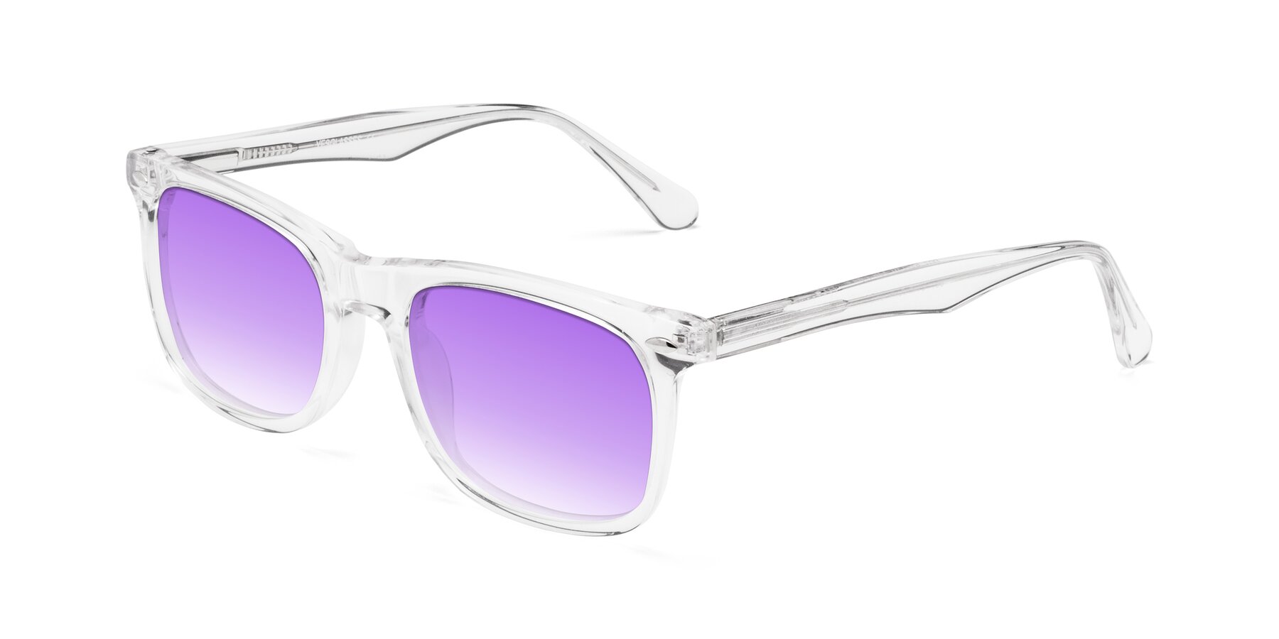 Angle of 007 in Clear with Purple Gradient Lenses