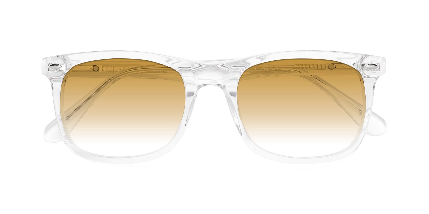 Folded Front of 007 in Clear with Champagne Gradient Lenses