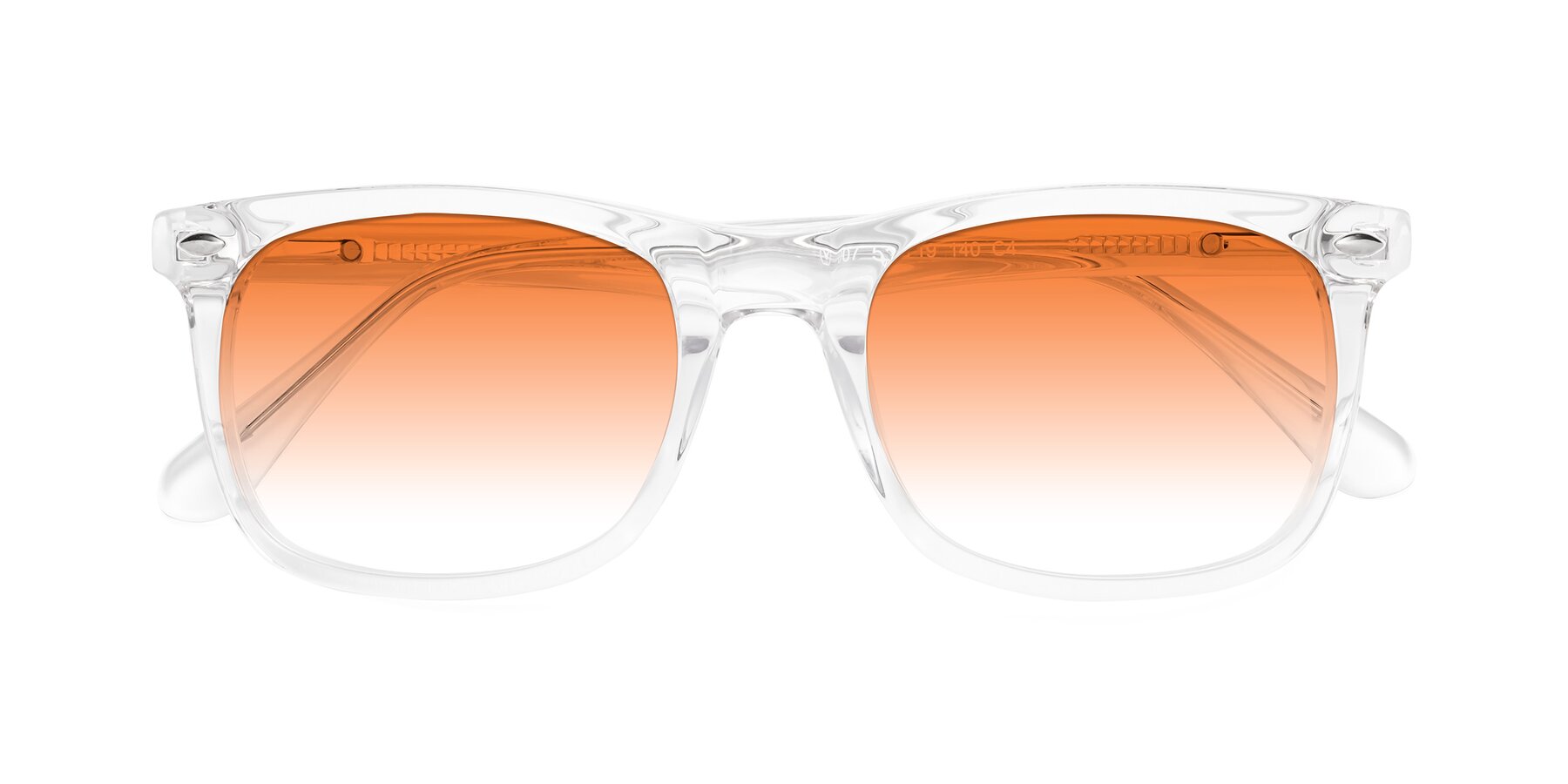 Folded Front of 007 in Clear with Orange Gradient Lenses