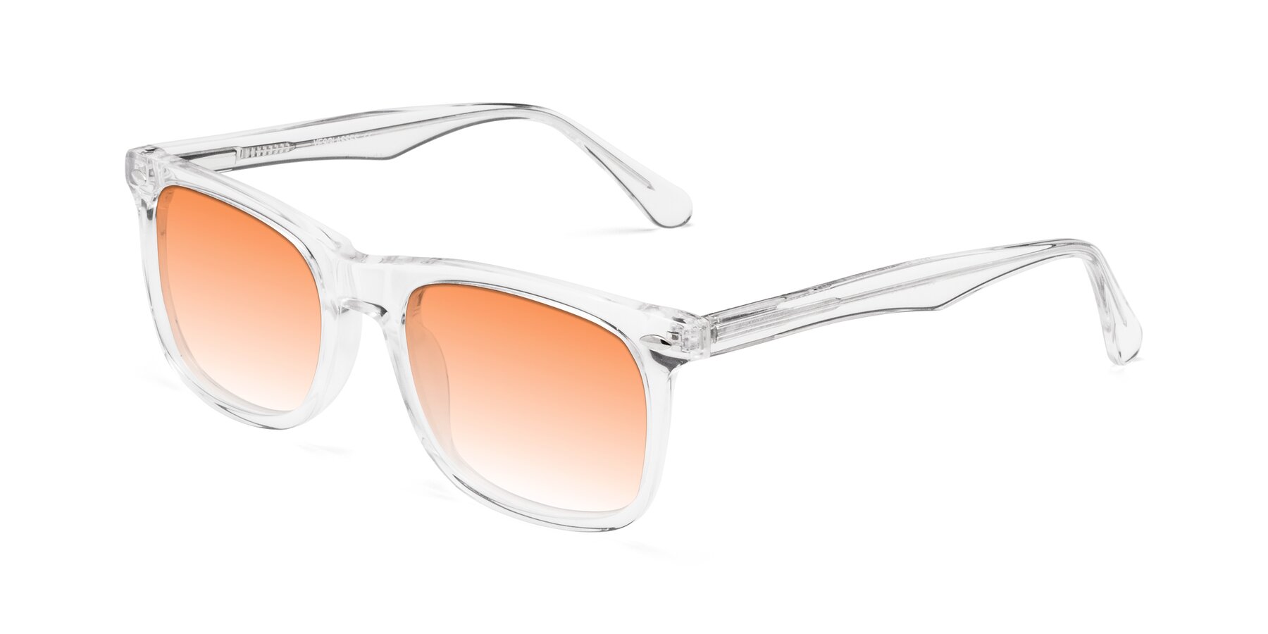 Angle of 007 in Clear with Orange Gradient Lenses