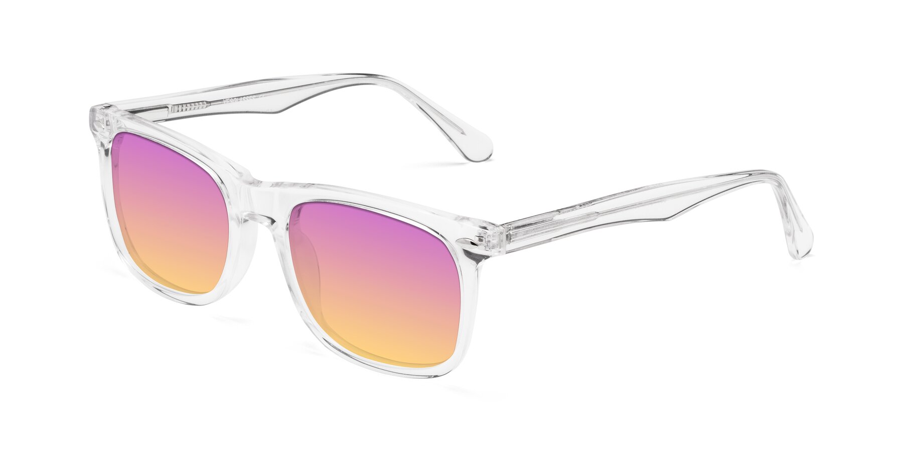 Angle of 007 in Clear with Purple / Yellow Gradient Lenses