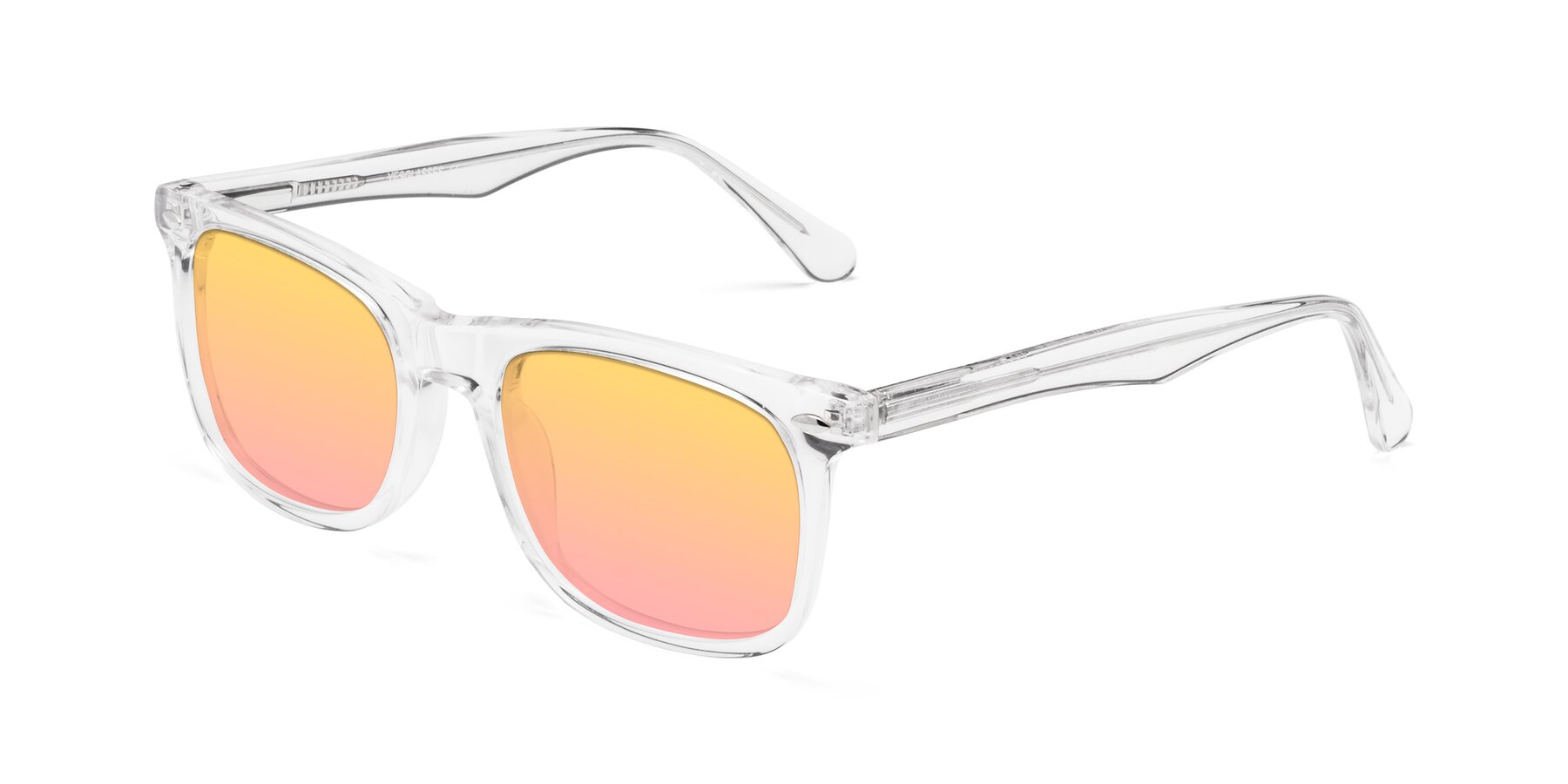 Angle of 007 in Clear with Yellow / Pink Gradient Lenses