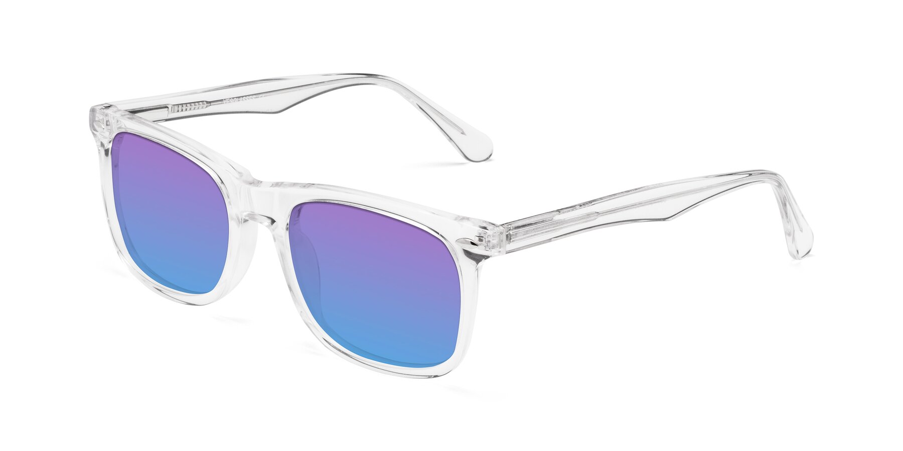 Angle of 007 in Clear with Purple / Blue Gradient Lenses
