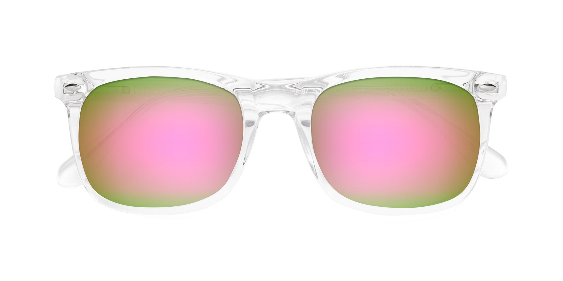 Folded Front of 007 in Clear with Pink Mirrored Lenses
