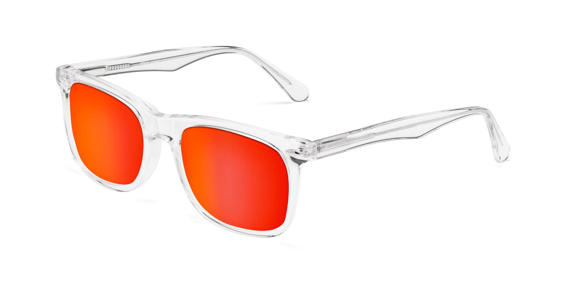 Angle of 007 in Clear with Red Gold Mirrored Lenses