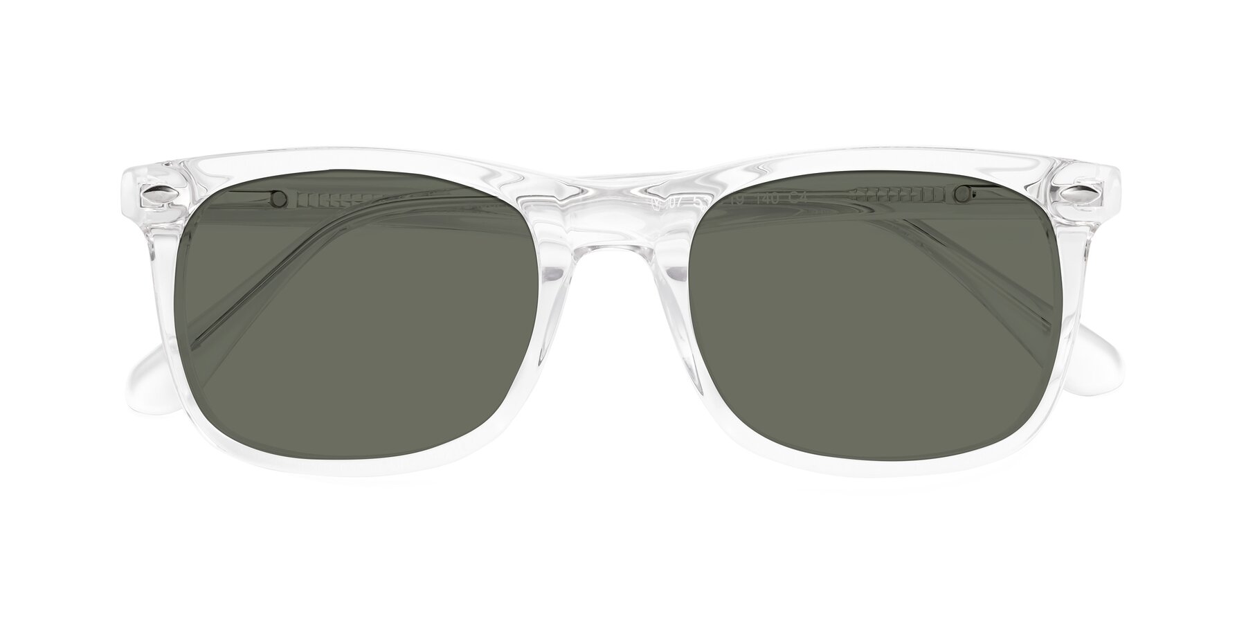 Folded Front of 007 in Clear with Gray Polarized Lenses