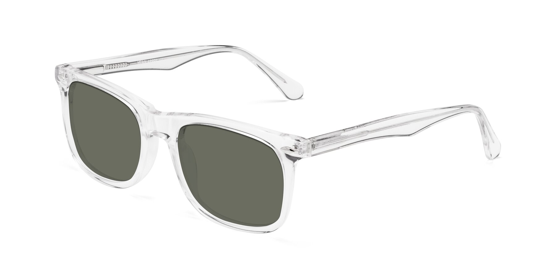 Angle of 007 in Clear with Gray Polarized Lenses