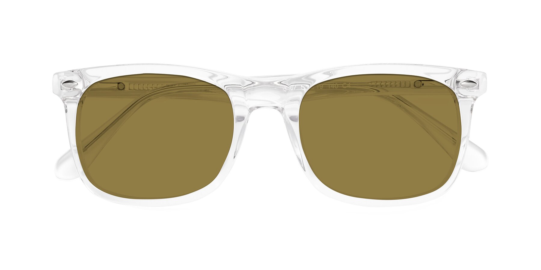 Folded Front of 007 in Clear with Brown Polarized Lenses