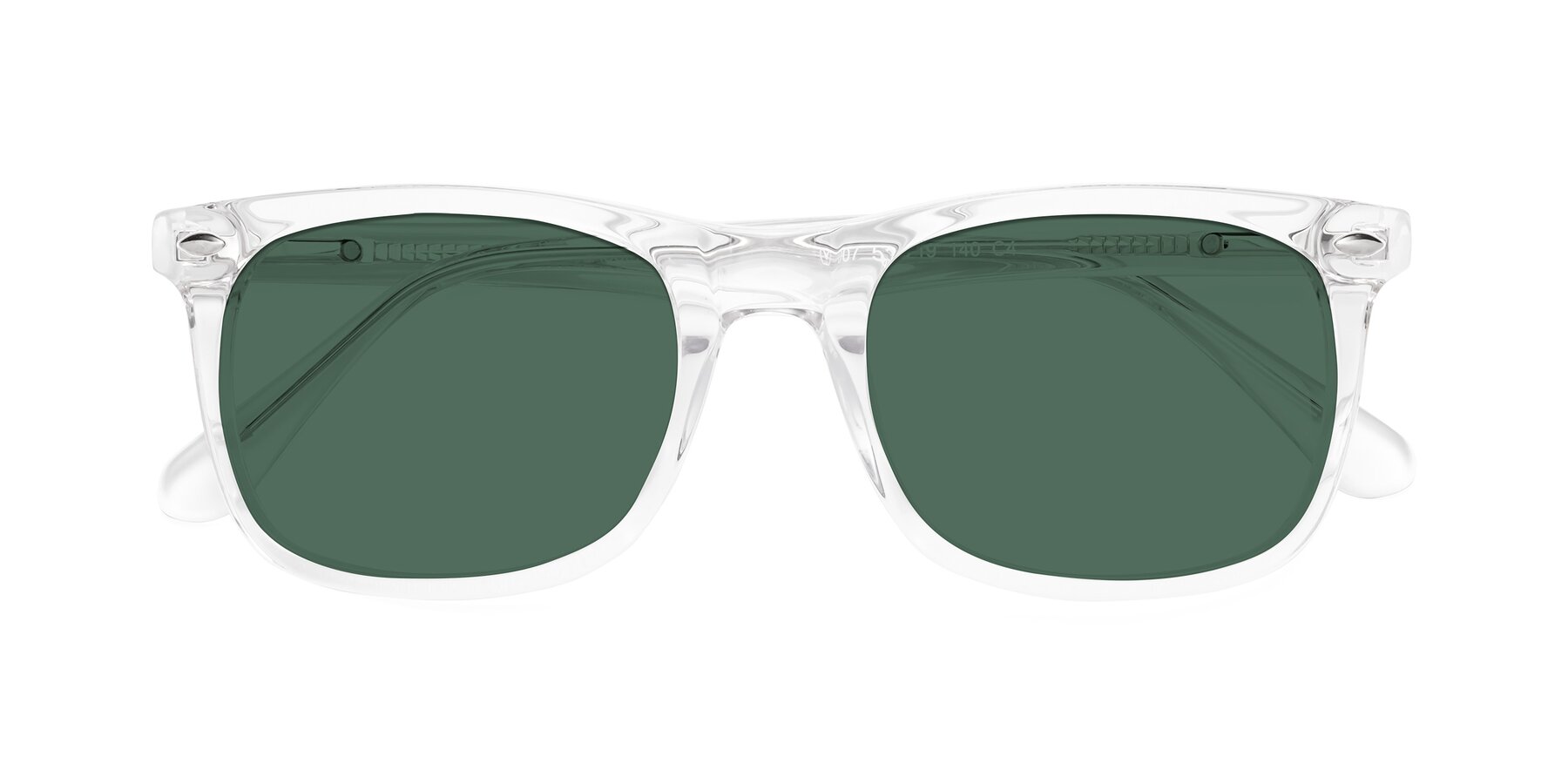 Folded Front of 007 in Clear with Green Polarized Lenses