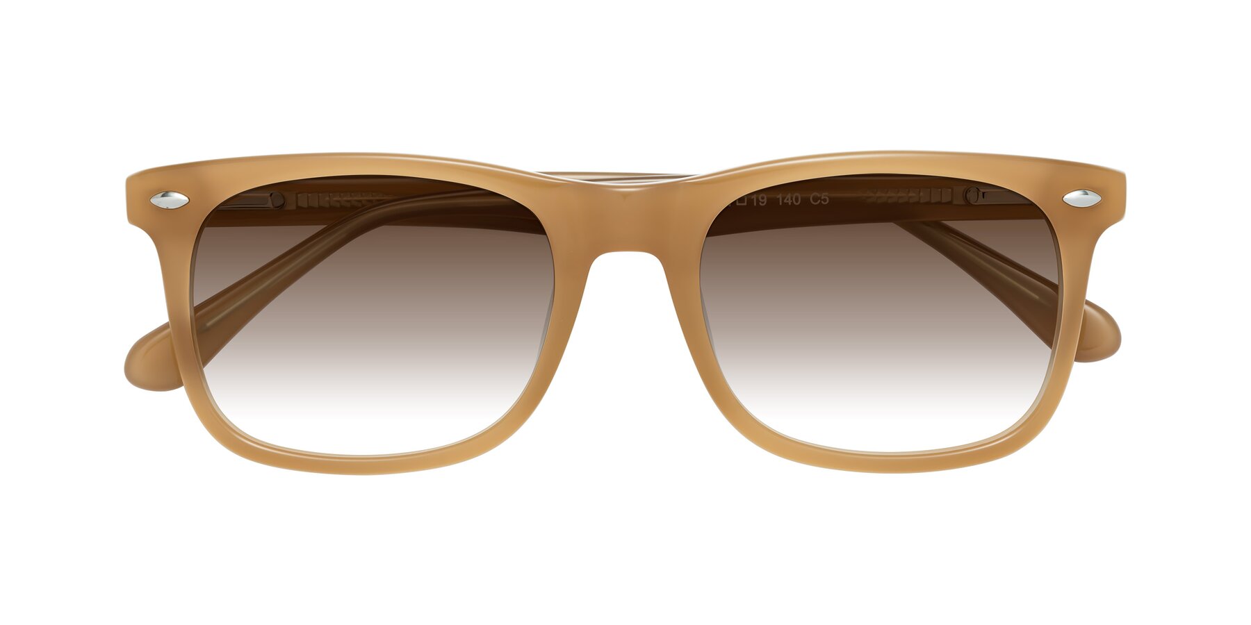 Folded Front of 007 in Caramel with Brown Gradient Lenses