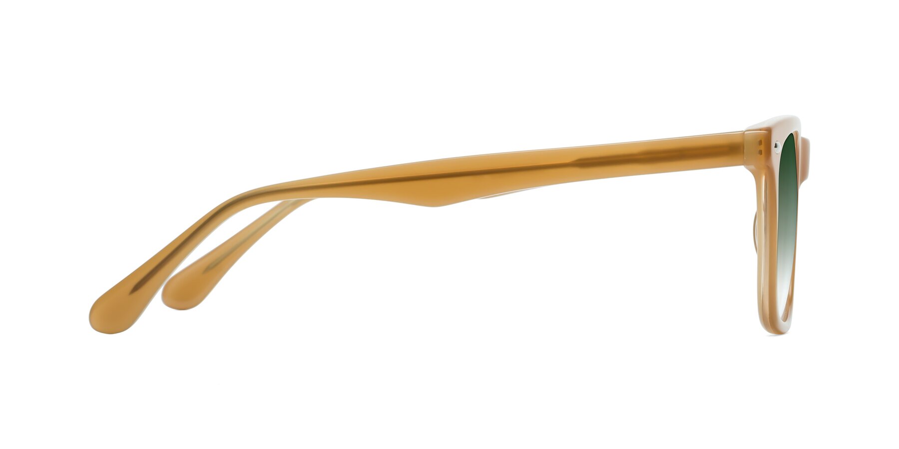 Side of 007 in Caramel with Green Gradient Lenses