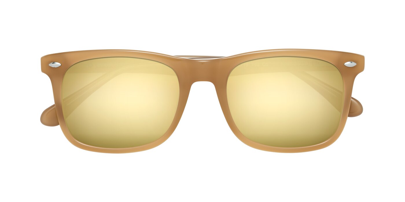 007 - Caramel Flash Mirrored Sunglasses