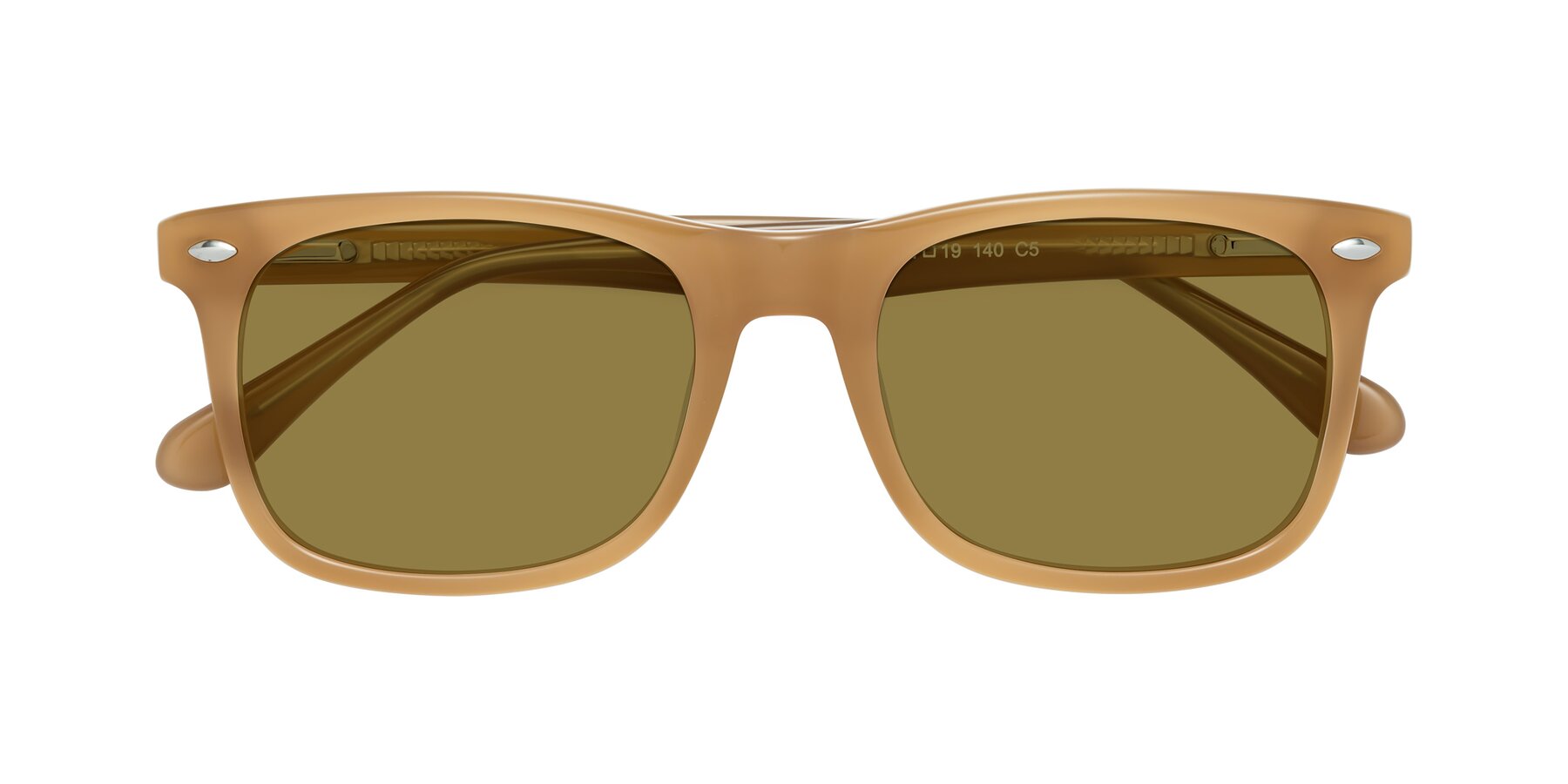 Folded Front of 007 in Caramel with Brown Polarized Lenses