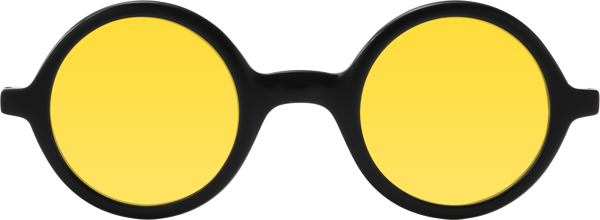 Black Narrow Retro Vintage Round Tinted Sunglasses With Yellow Sunwear Lenses Chaplin 