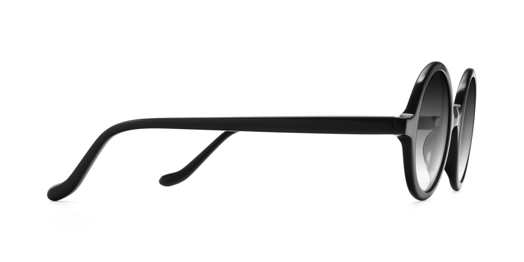 Side of Chaplin in Black with Gray Gradient Lenses