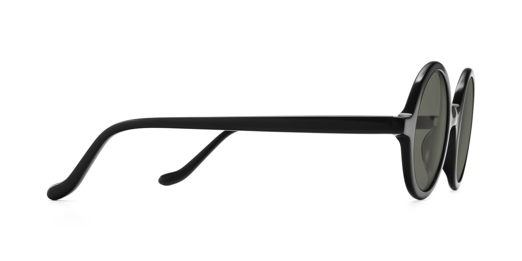 Side of Chaplin in Black with Gray Polarized Lenses