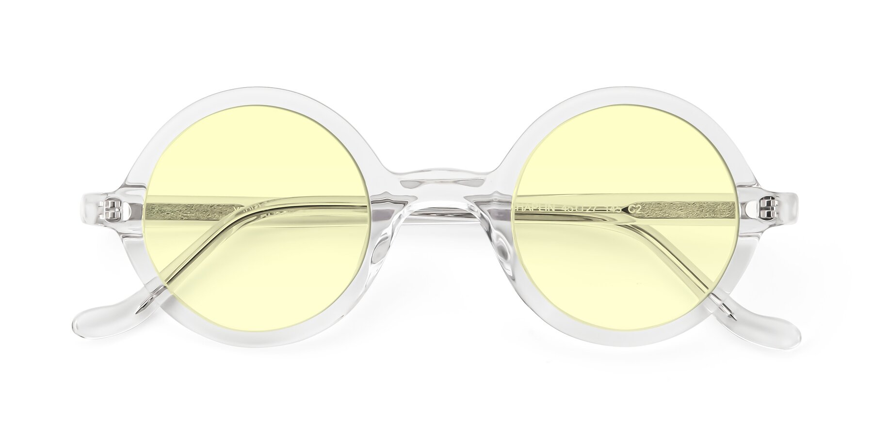 Folded Front of Chaplin in Clear with Light Yellow Tinted Lenses