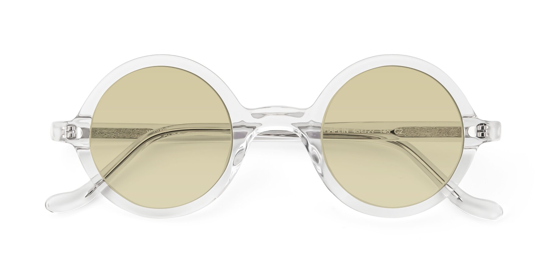 Folded Front of Chaplin in Clear with Light Champagne Tinted Lenses