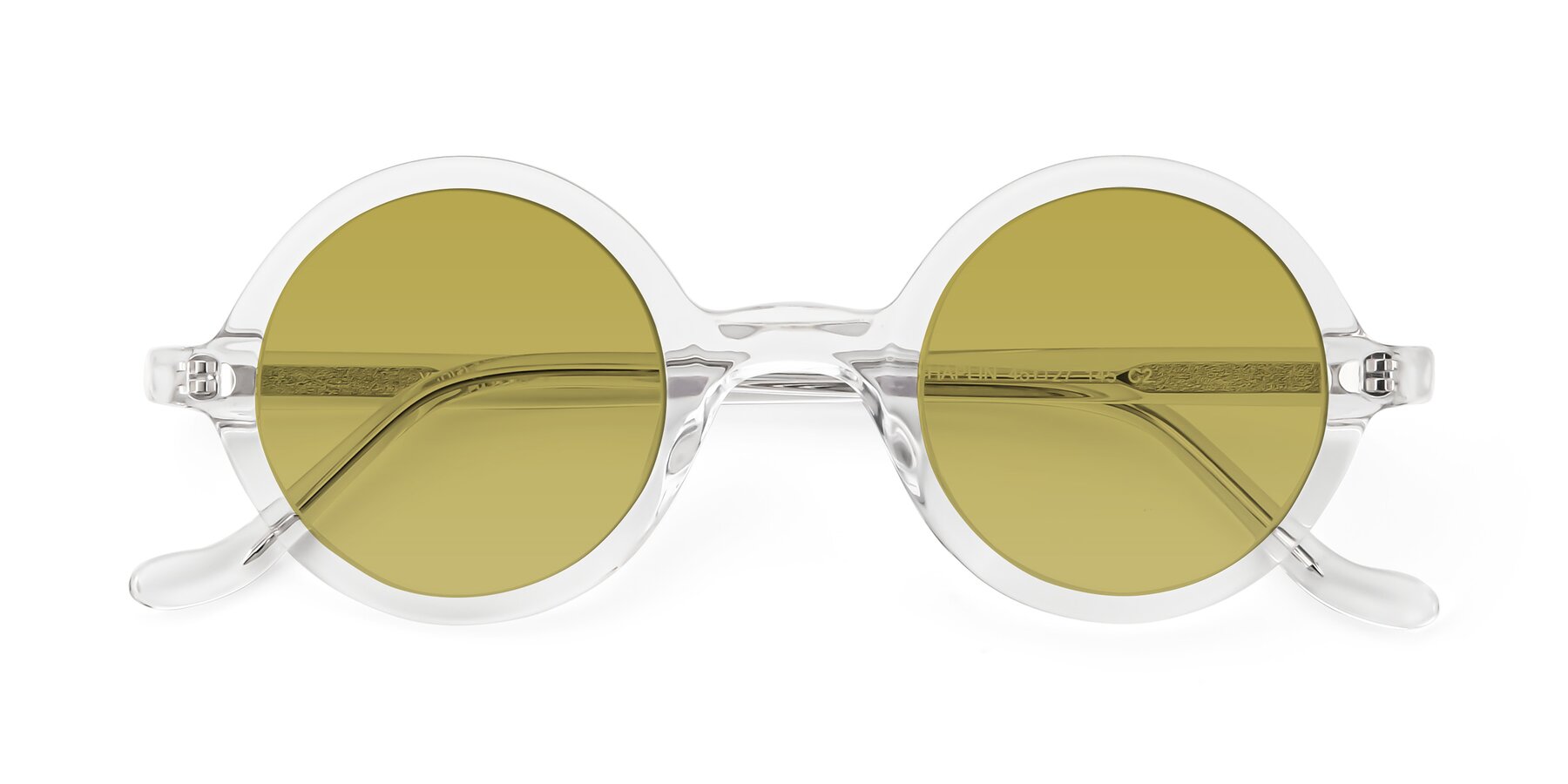 Folded Front of Chaplin in Clear with Champagne Tinted Lenses