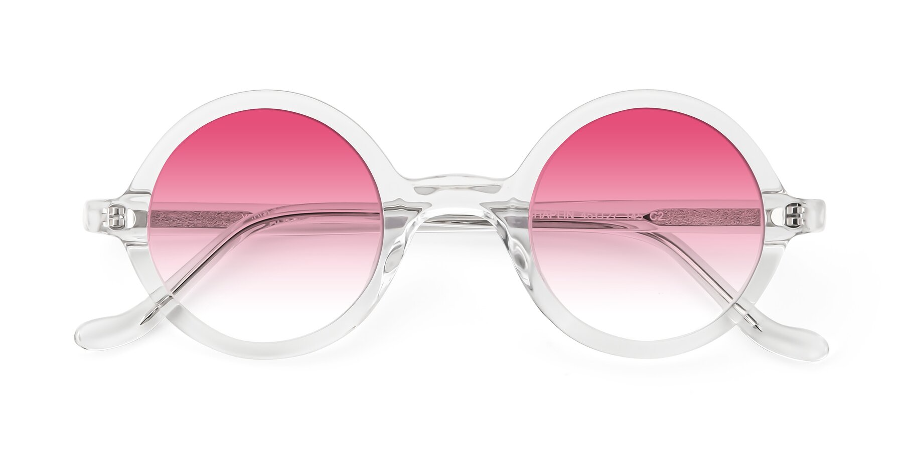 Folded Front of Chaplin in Clear with Pink Gradient Lenses