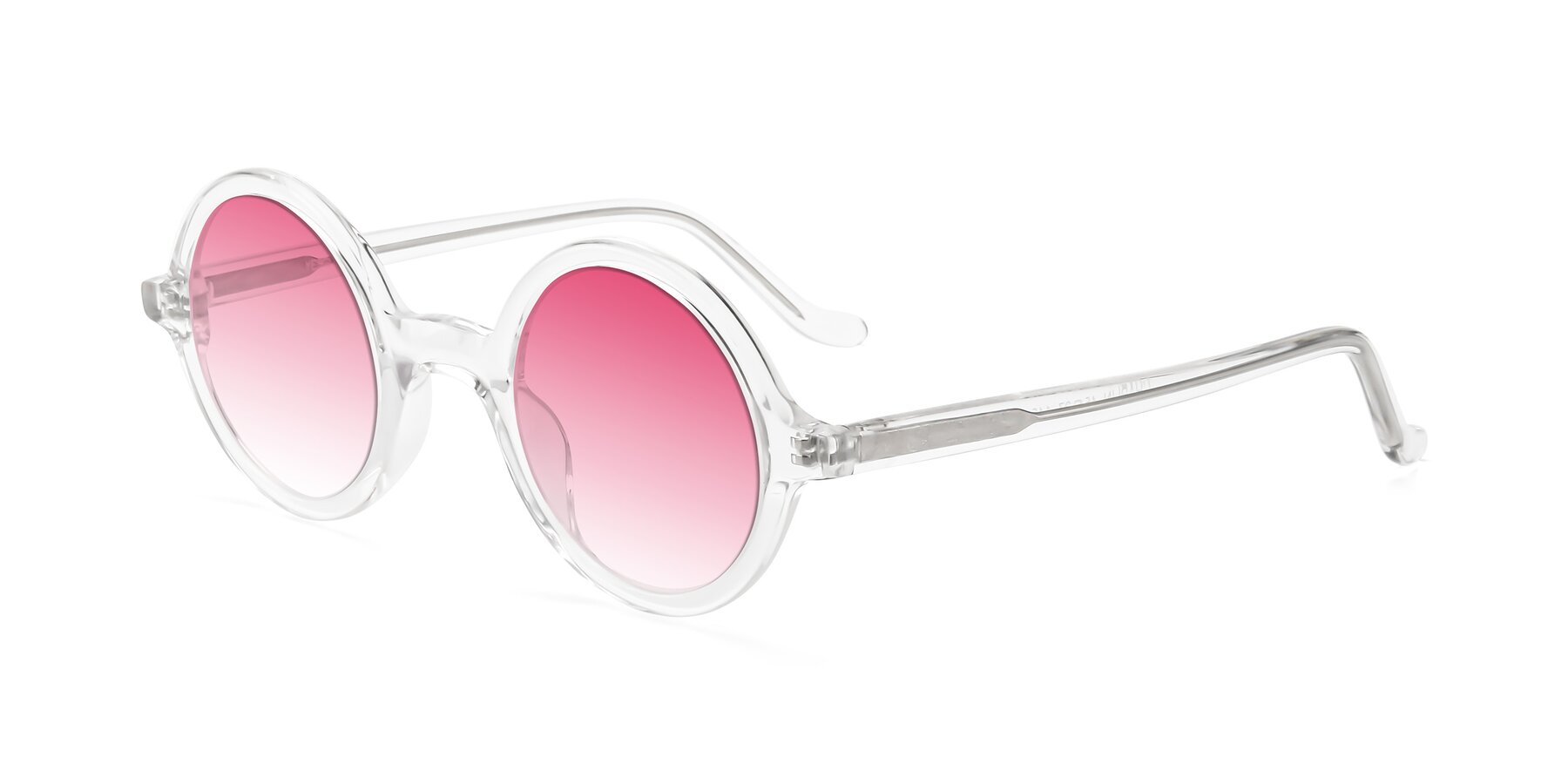 Angle of Chaplin in Clear with Pink Gradient Lenses