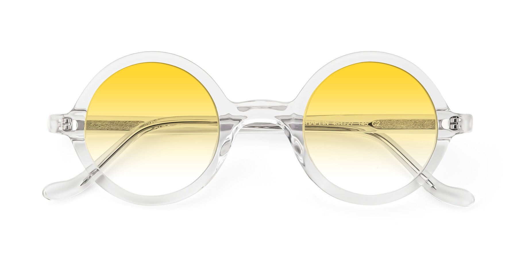 Folded Front of Chaplin in Clear with Yellow Gradient Lenses