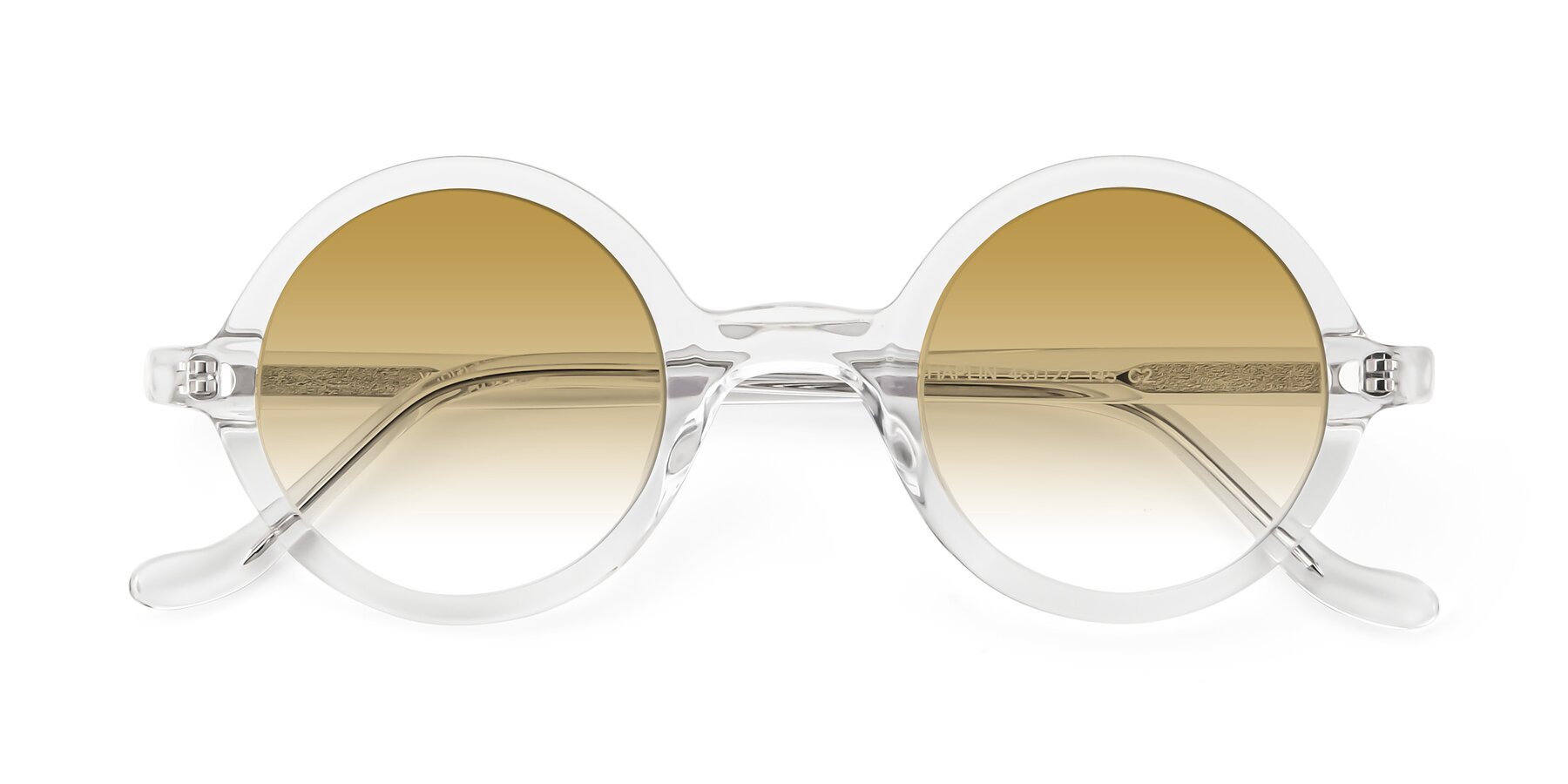 Folded Front of Chaplin in Clear with Champagne Gradient Lenses