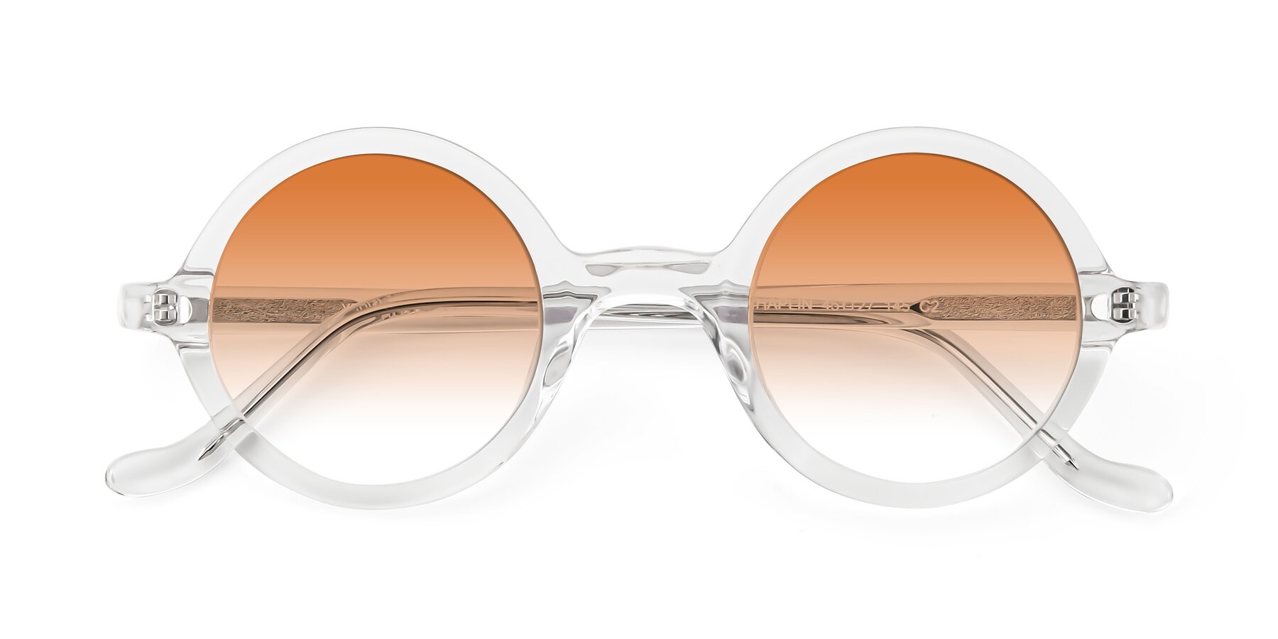 Folded Front of Chaplin in Clear with Orange Gradient Lenses