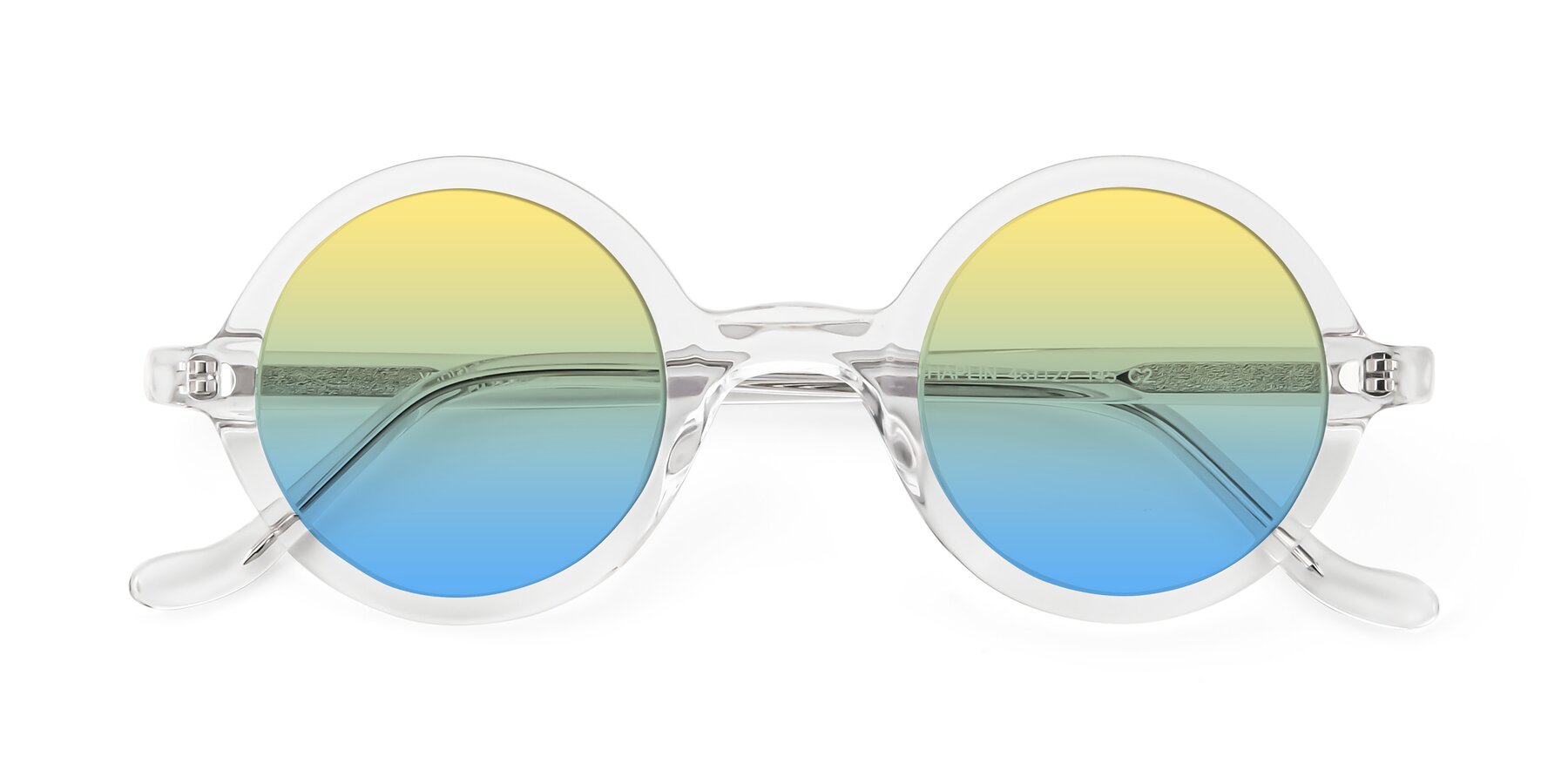 Folded Front of Chaplin in Clear with Yellow / Blue Gradient Lenses