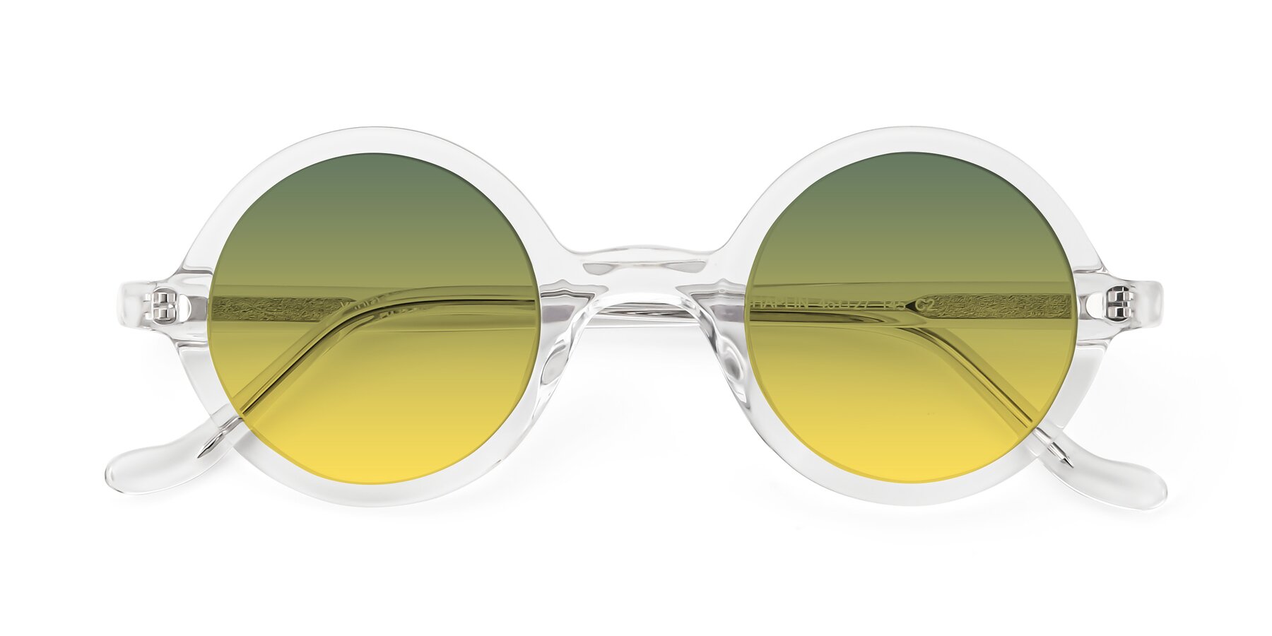 Folded Front of Chaplin in Clear with Green / Yellow Gradient Lenses