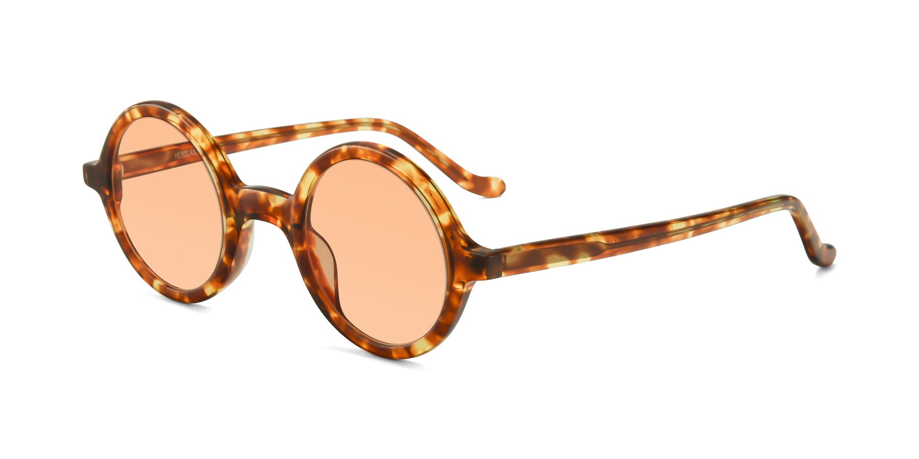 Angle of Chaplin in Tortoise with Light Orange Tinted Lenses