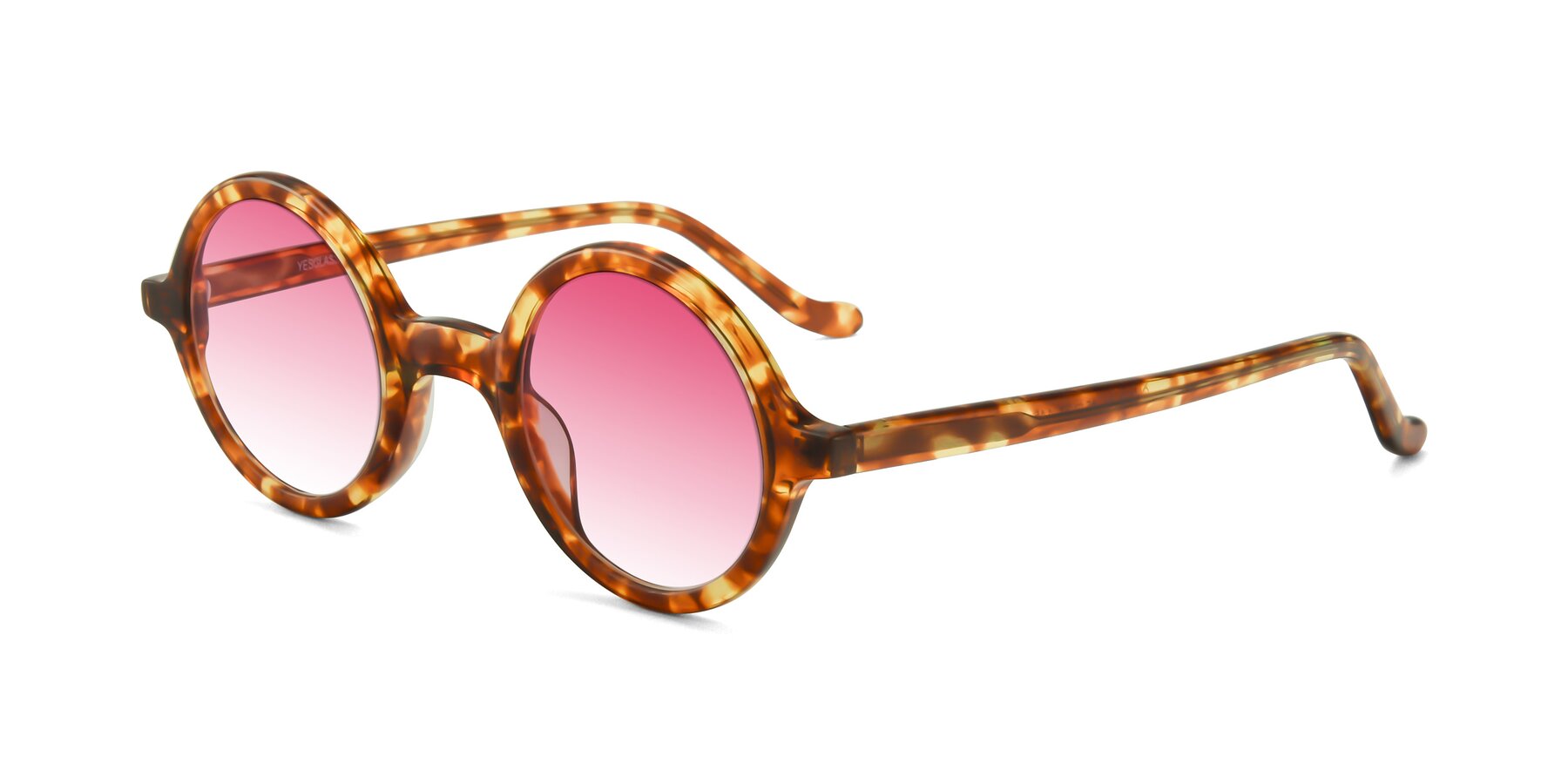 Angle of Chaplin in Tortoise with Pink Gradient Lenses