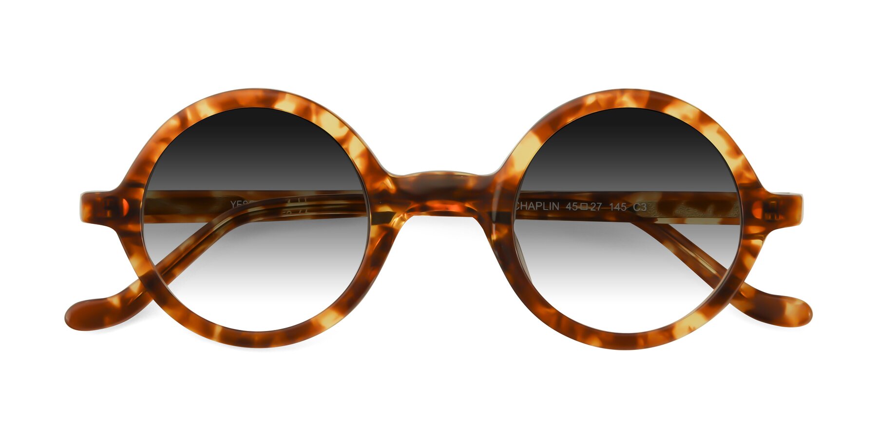 Folded Front of Chaplin in Tortoise with Gray Gradient Lenses