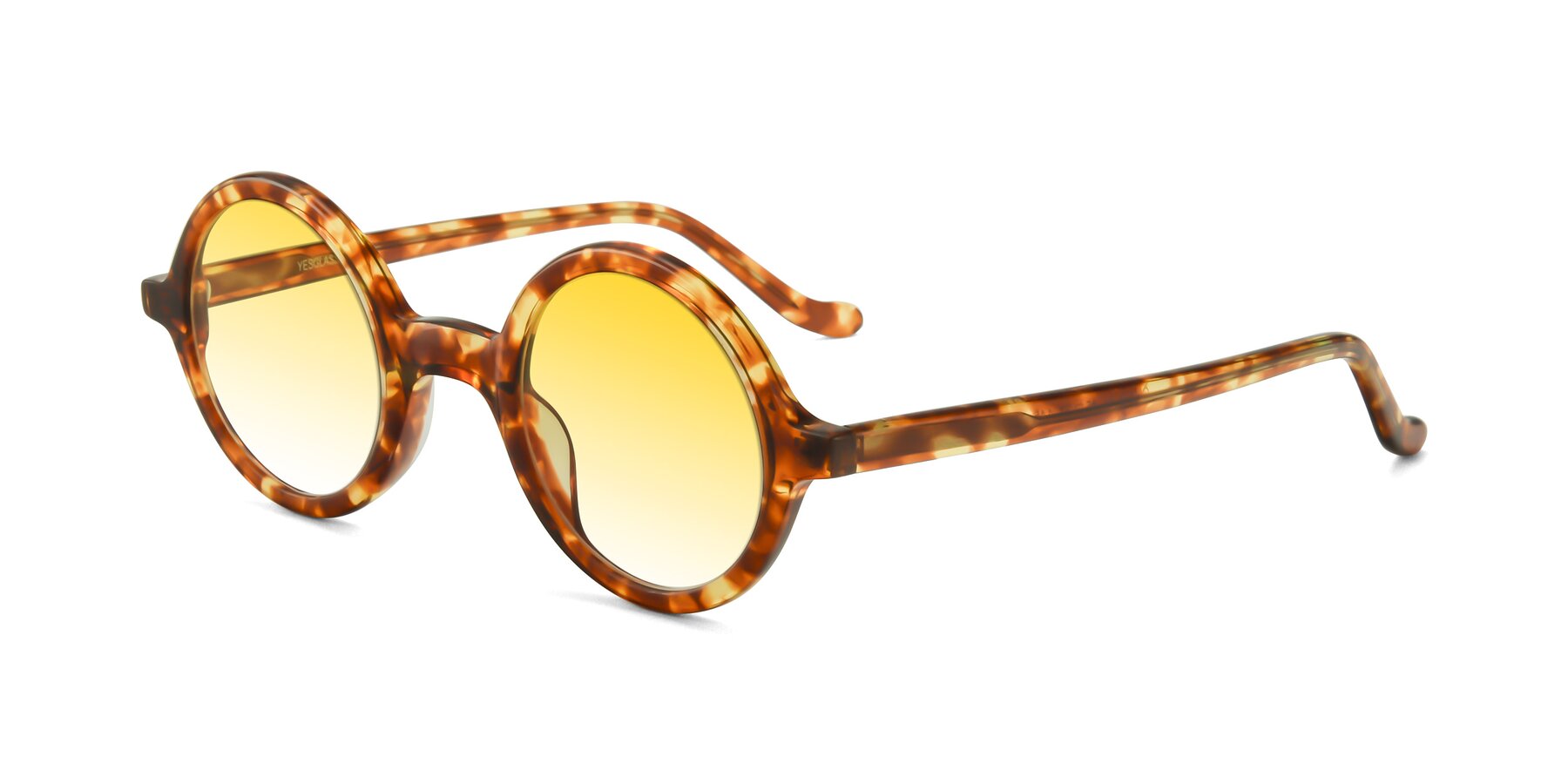 Angle of Chaplin in Tortoise with Yellow Gradient Lenses