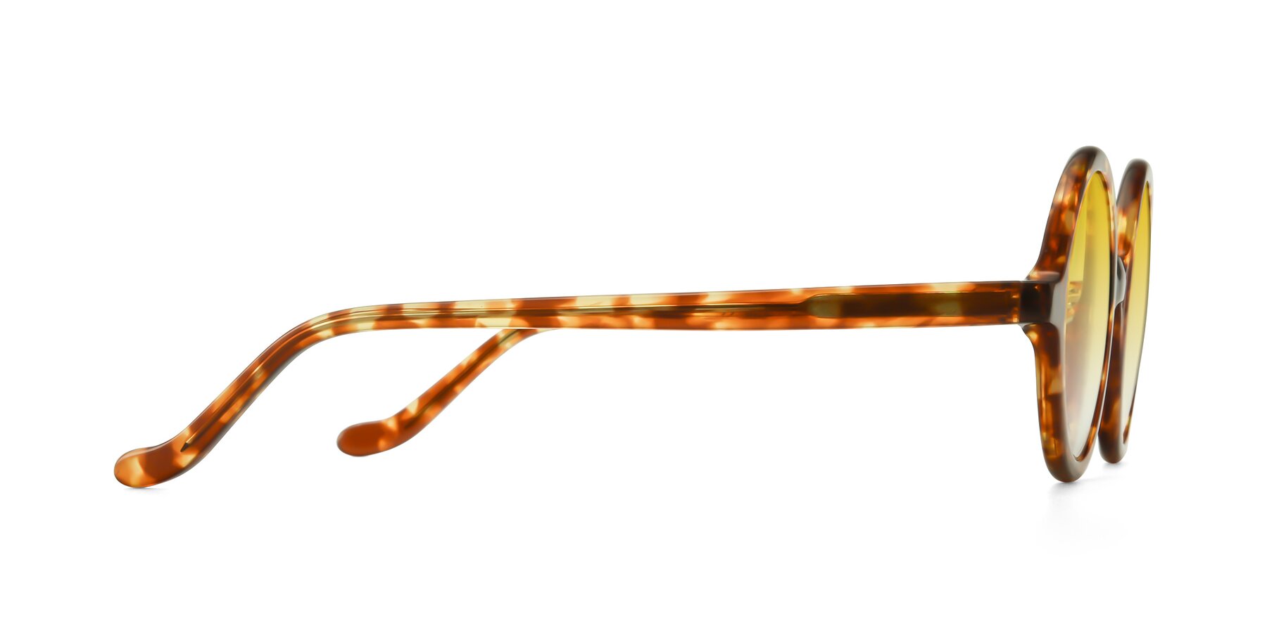 Side of Chaplin in Tortoise with Yellow Gradient Lenses