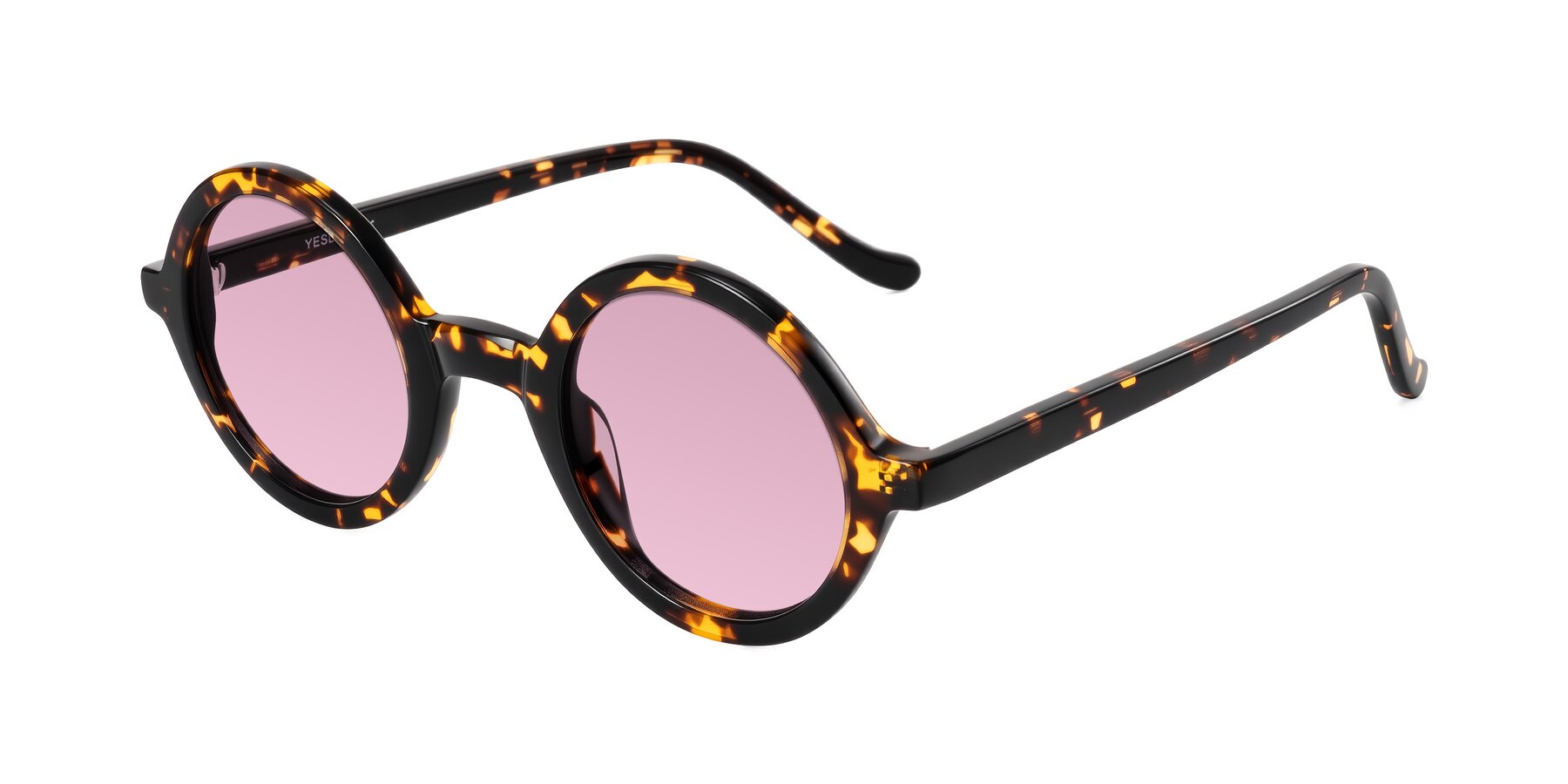 Angle of Chaplin in Dark Tortoise with Light Wine Tinted Lenses