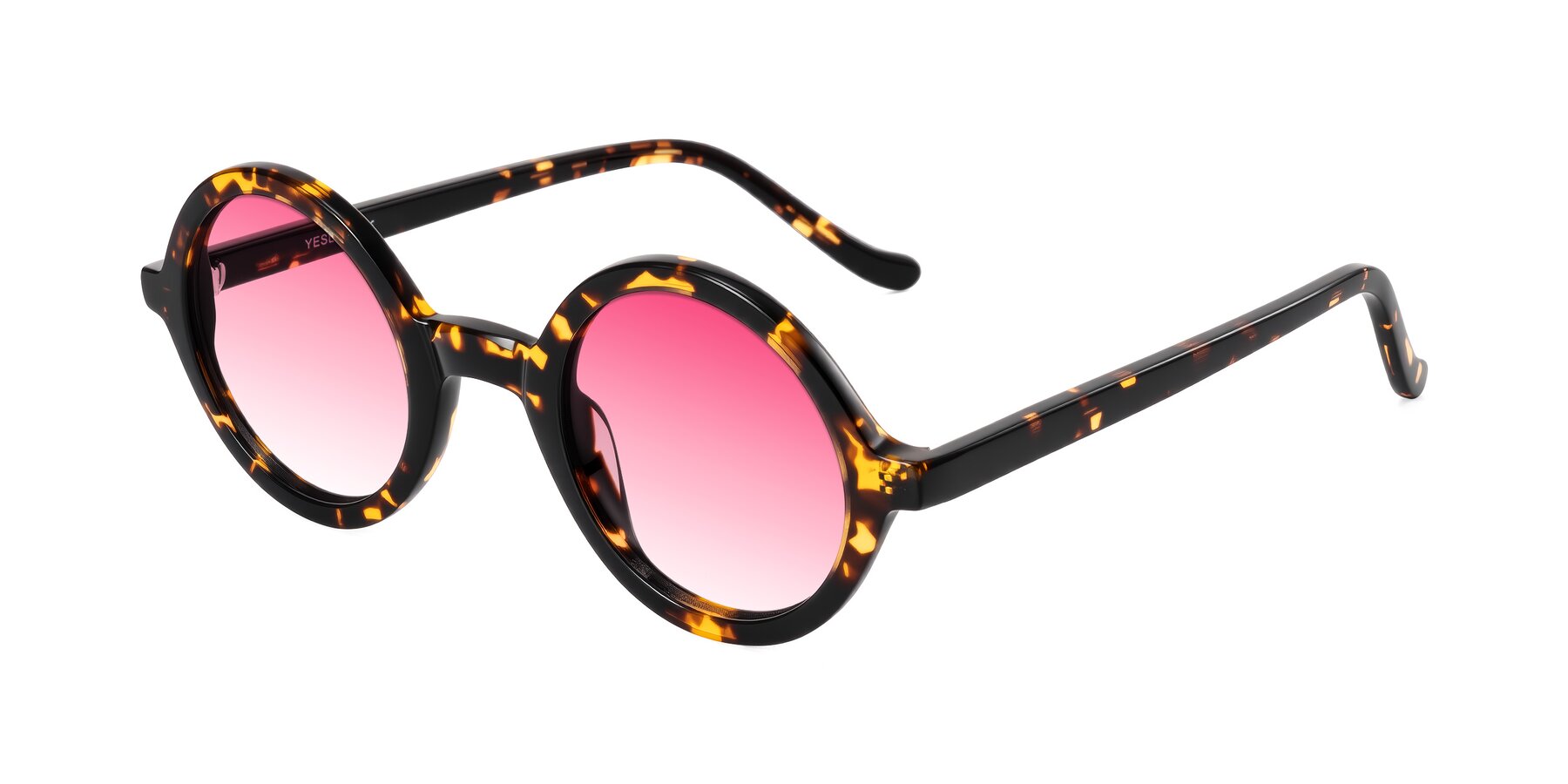 Angle of Chaplin in Dark Tortoise with Pink Gradient Lenses