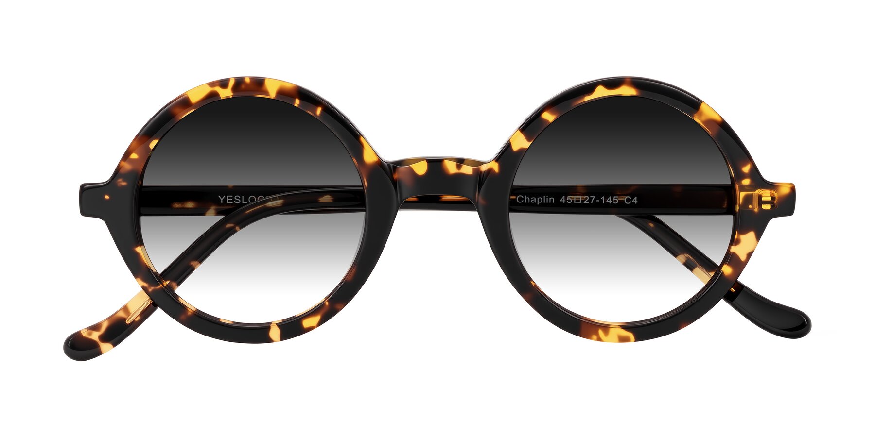 Folded Front of Chaplin in Dark Tortoise with Gray Gradient Lenses