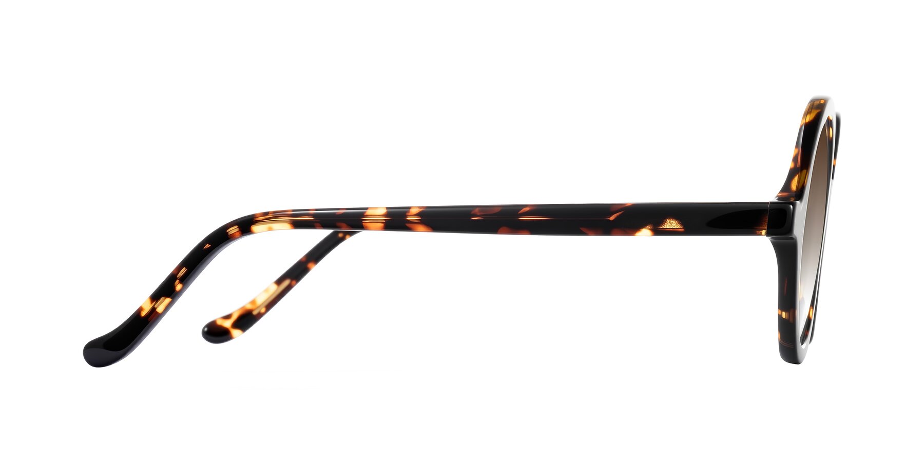 Side of Chaplin in Dark Tortoise with Brown Gradient Lenses