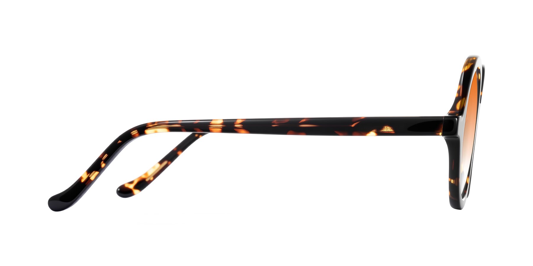 Side of Chaplin in Dark Tortoise with Orange Gradient Lenses