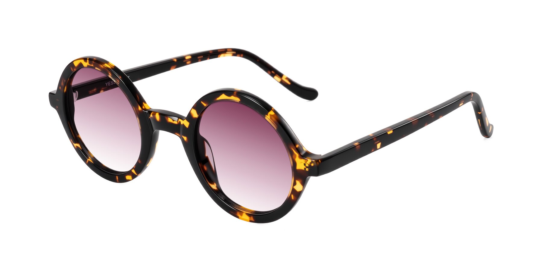 Angle of Chaplin in Dark Tortoise with Wine Gradient Lenses