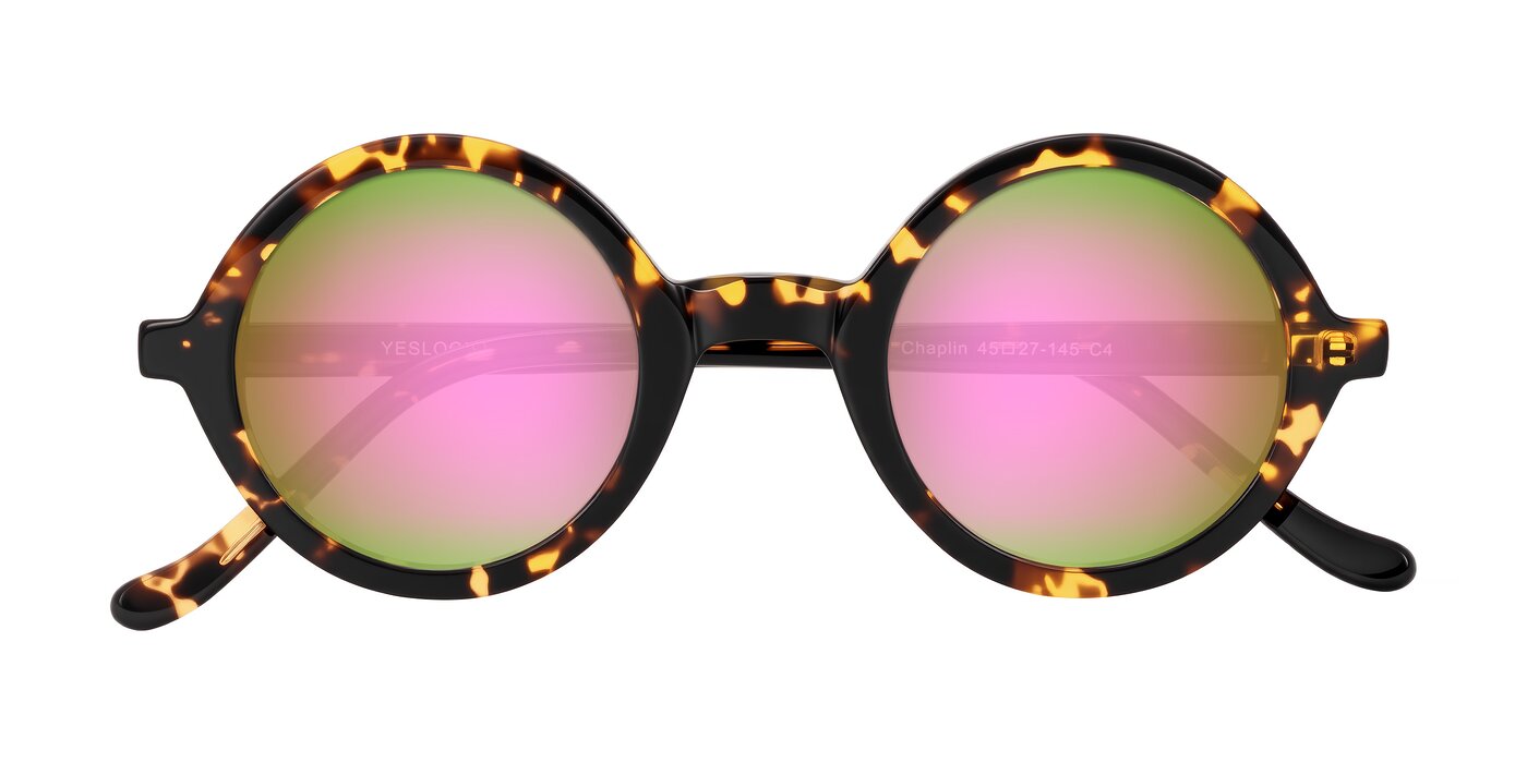 Chaplin - Dark Tortoise Flash Mirrored Sunglasses