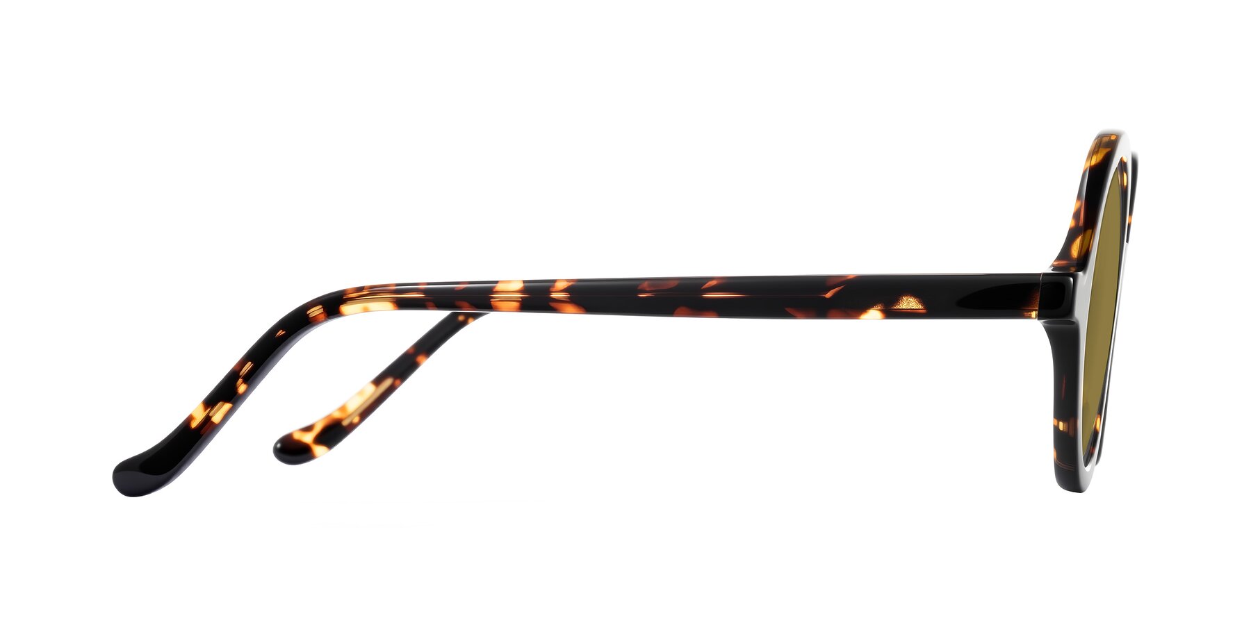 Side of Chaplin in Dark Tortoise with Brown Polarized Lenses