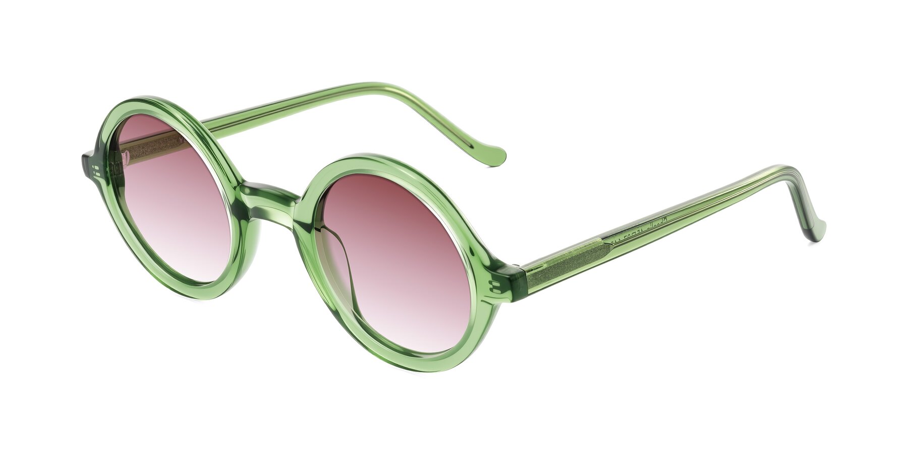 Angle of Chaplin in Green with Garnet Gradient Lenses