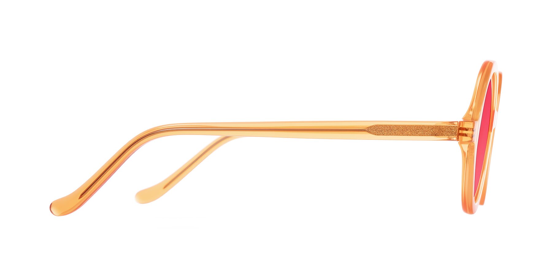 Side of Chaplin in Orange with Red Tinted Lenses