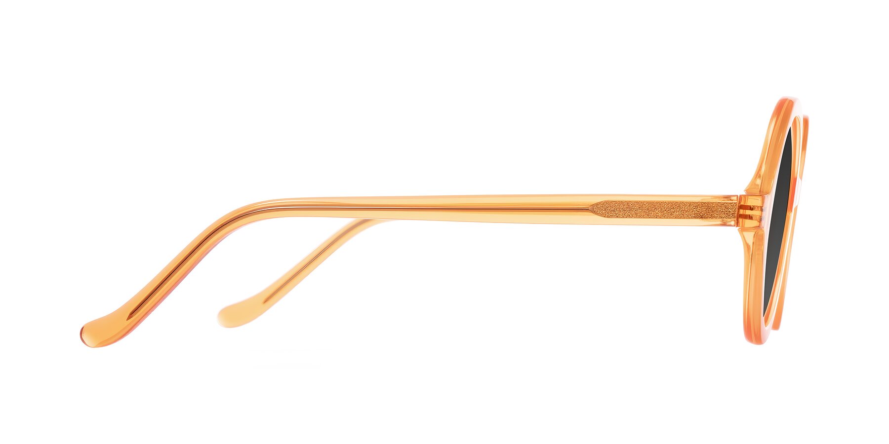 Side of Chaplin in Orange with Gray Tinted Lenses