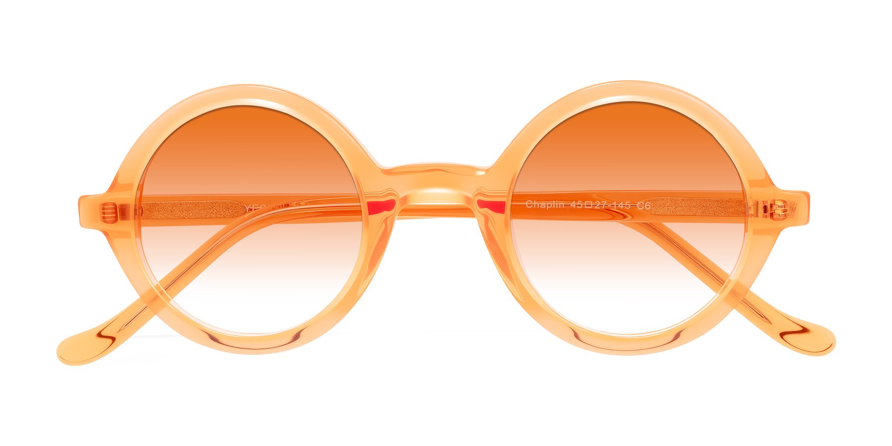Folded Front of Chaplin in Orange with Orange Gradient Lenses