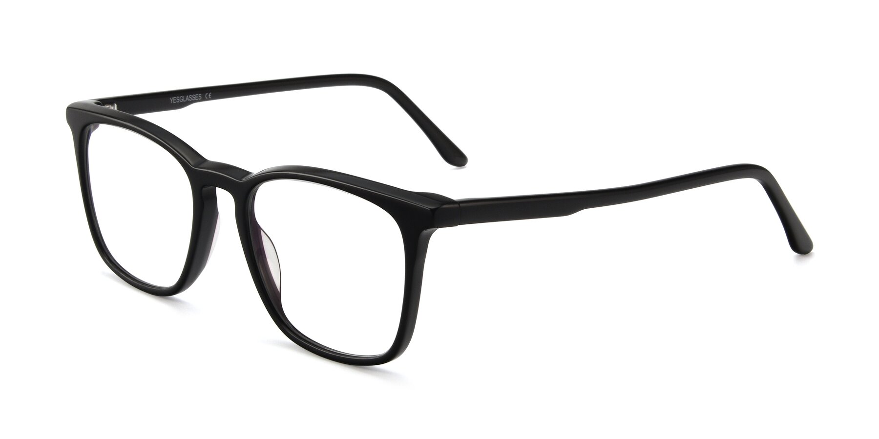 Angle of Vigor in Black with Clear Reading Eyeglass Lenses